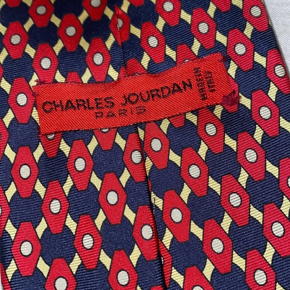 Charles Jourdan Lattice Silk Tie - Picture 3 of 4